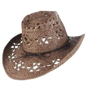 Brown Straw Cowgirl Hat, straw cowboy hat