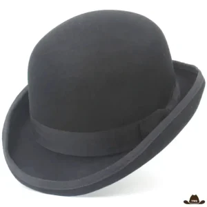 Grey felt bowler hat for women