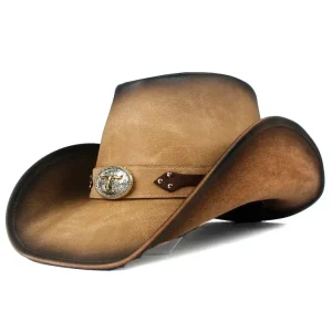 Leather Cowboy Hat, leather cowboy hat