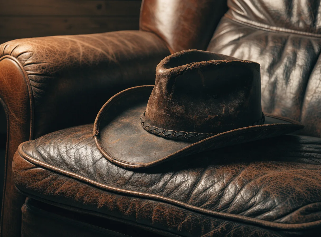 Leather cowboy hats